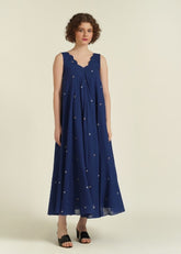 A Model Wearing Blue Pure Cotton Royale XXI, curated by Only Ethikal